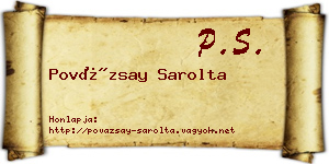 Povázsay Sarolta névjegykártya