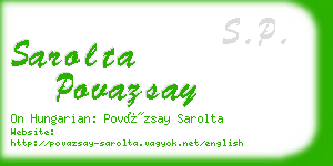 sarolta povazsay business card